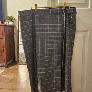 Banana Republic Wrap Midi Skirt Plaid